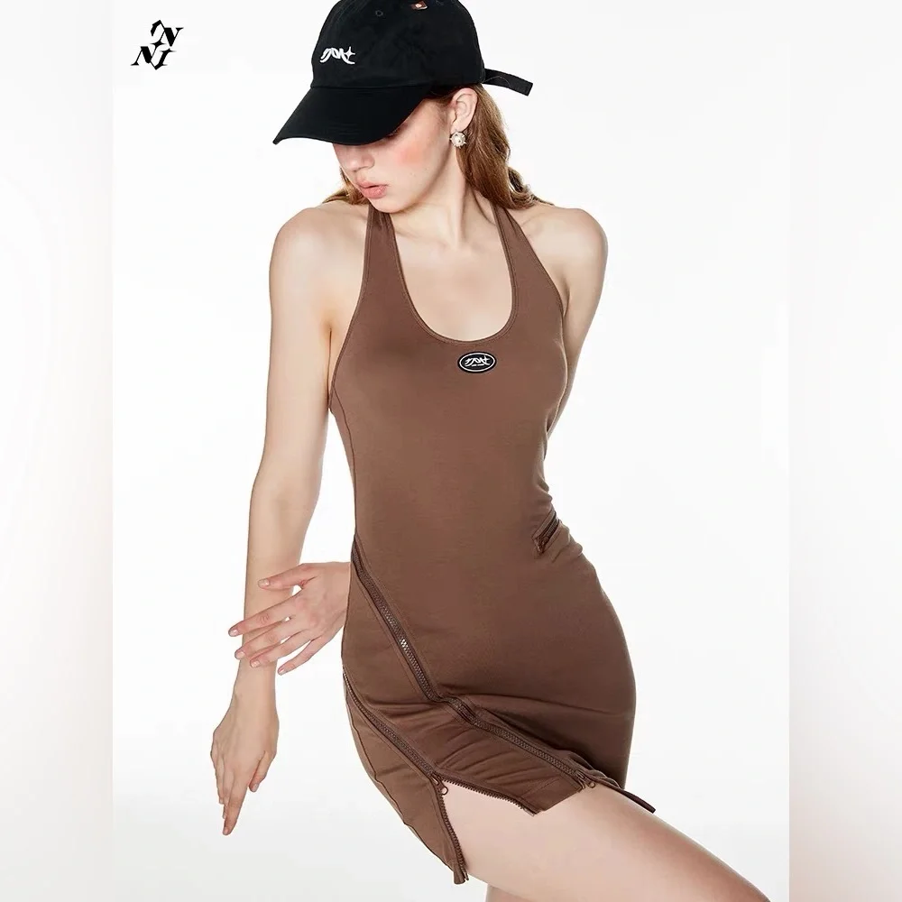 Stylish Brown Backless Dress by - Picture 2 of 9